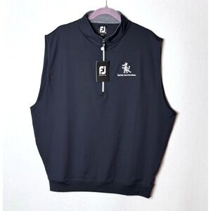 FJ Vest Gator Invitational NEW Mens XL Black 1/4 Zip Unique Cocktail Florida